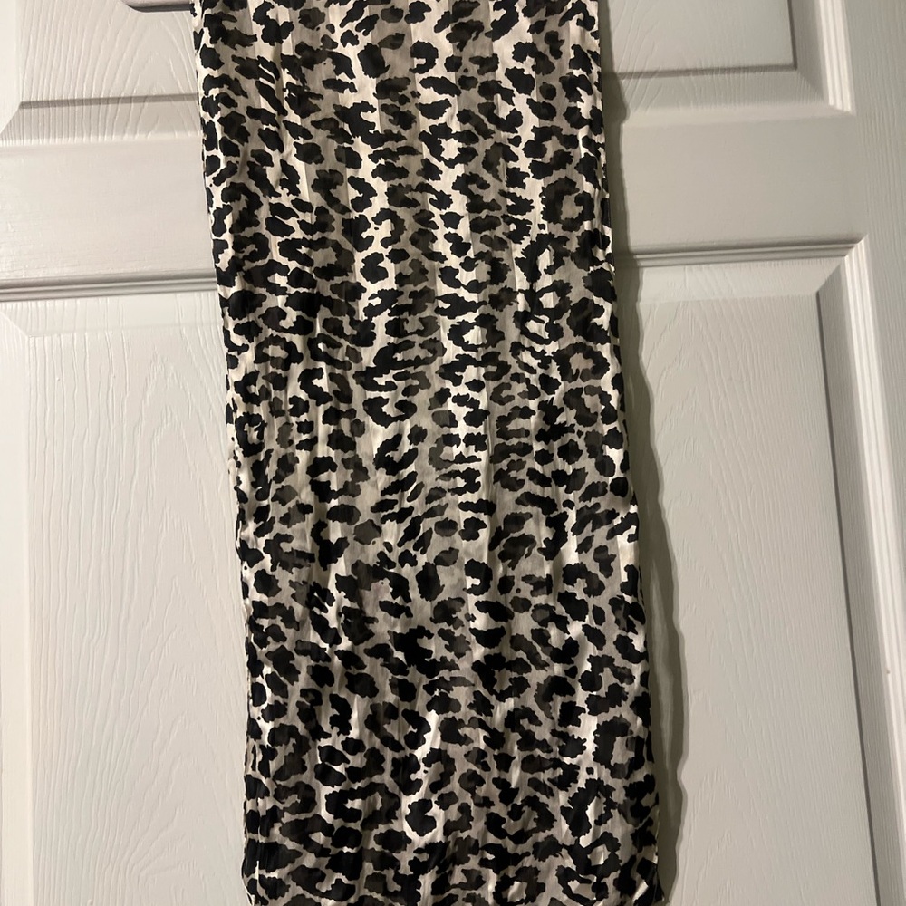 Black and White Leopard Print scarf